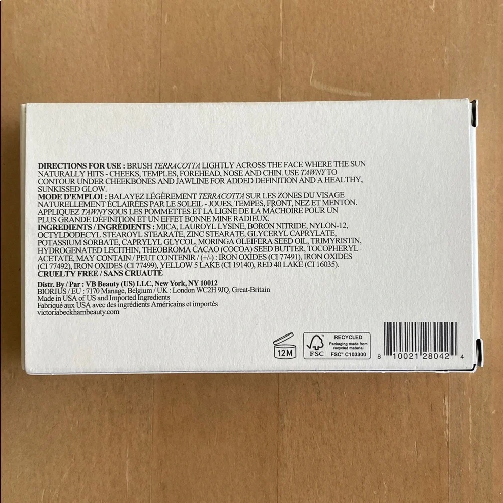 Victoria Beckham Matte Bronzing Brick Palette In Shade 5 Natural Matte Bronzer